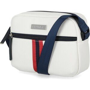 Women's Bowline White PU leather Candid Camera Adjustable Crossbody Bag